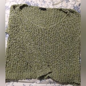 Soft Sweater Oversized Cropped Green